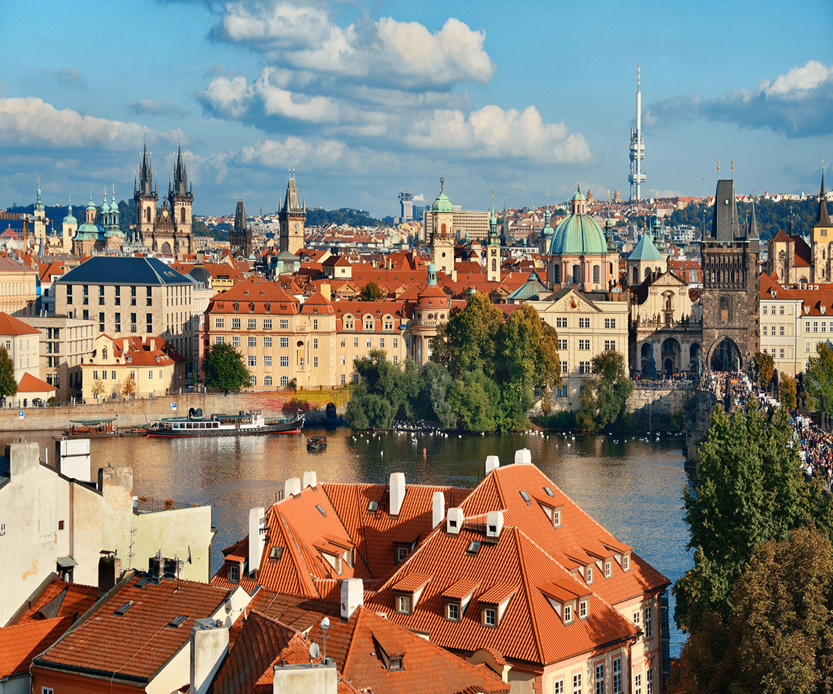 Prague (river and towers)